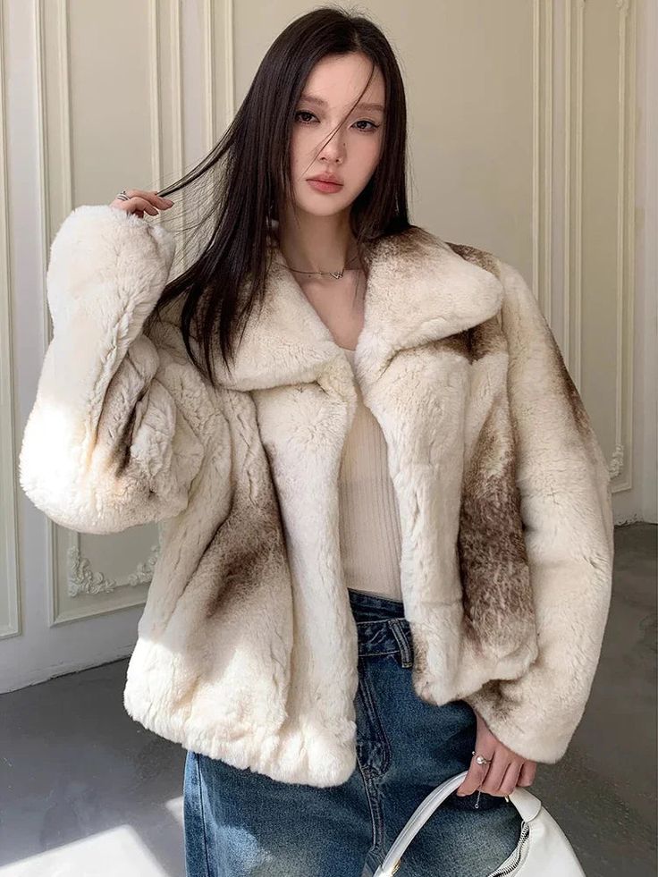 Womens Luxury Faux Fur Winter Coat Chic Faux Fur Winter Coat, Luxury Fur Coat For Winter, Fall Long Faux Fur Coat, Chic Faux Fur Coat For Fall, Chic Winter Faux Fur Coat, Fluffy Faux Fur Coat For Winter, Fluffy Faux Fur Winter Coat, Faux Fur Coat With Faux Fur Lining, Chic Winter Fur Coat With Faux Fur Lining