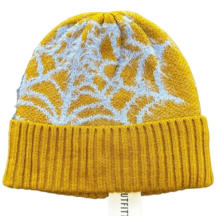 New With Tag Urban Outfitters Ellie Knit Beanie Green Blue Spider Web Spiders Printed Color: Olive Dirty Green /Color Blue Spider Web Webs Design Ribbed Rib Knit Detail New Perfect Condition New With Tags Attached Item Is Unworn And Unused Fuzzy Knit Beanie Hat Designed With A Textured Print To Keep You Cheery And Cozy. Includes A Thick Ribbed Cuff. - 97% Polyester, 3% Spandex Casual Urban Outfitters Hat One Size, Urban Outfitters Casual Hats, One Size Fits Most, Casual Hats By Urban Outfitters, Casual Hats From Urban Outfitters, One Size Fits Most, Blue Soft Knit Hat For Fall, Blue Knit Beanie Hat, Winter Yellow Crochet Hat, One Size Yellow Crochet Hat For Winter, Winter Yellow Crochet Hat, One Size