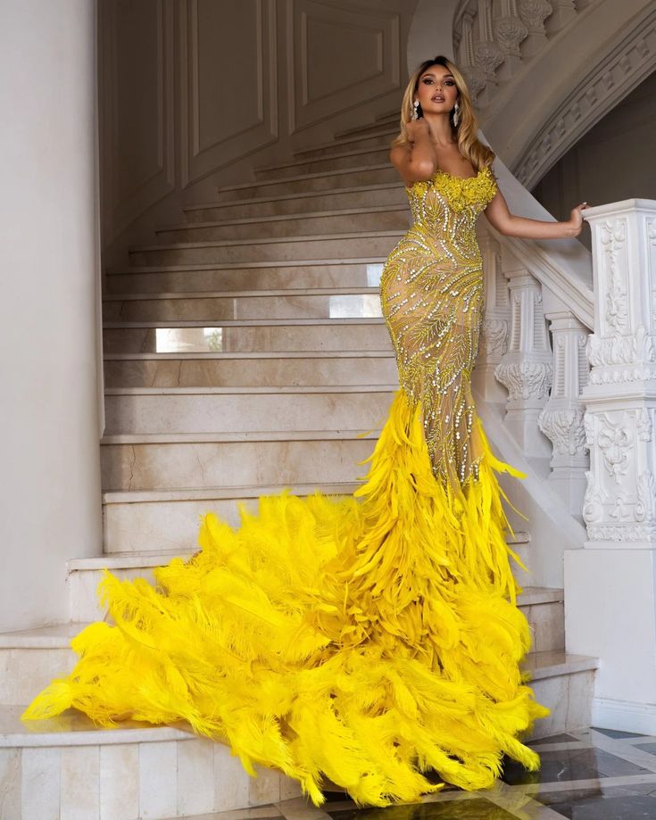 Taxes + Shipping included! Fitted Yellow Dress For Wedding, Yellow Sleeveless Evening Dress For Wedding, Yellow Ball Gown For Prom Season, Yellow Ball Gown For Party, Yellow Ball Gown For Wedding, Luxury Gala Dresses With Lace Bodice, Luxury Dresses With Lace Bodice For Gala, Luxury Lace Bodice Dress For Gala, Sleeveless Lace Ball Gown