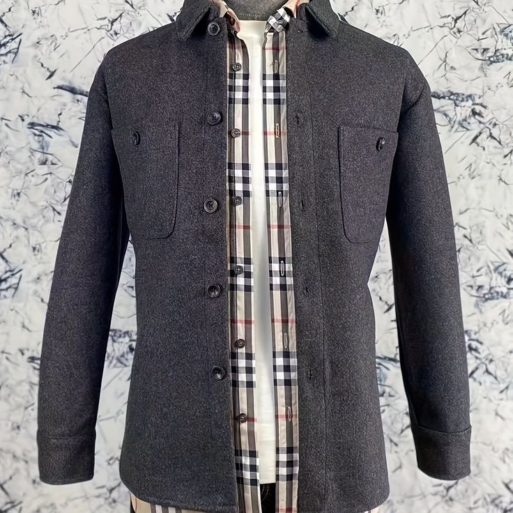 Temu kedvező áron jó termékek, új ügyfeleknek az első rendelés ingyenes szállítással Pocket Jacket, Chest Pocket, Shirt Jacket, Button Up, Fall Winter, Vogue