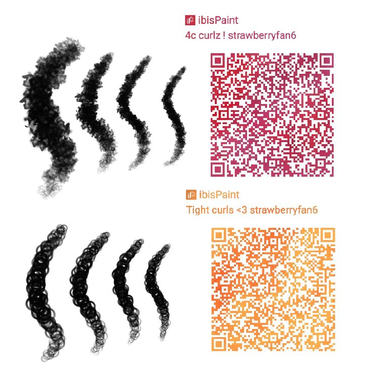 four different types of black ink with qr code