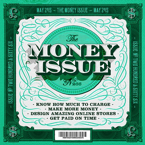 the money issue cover with green background