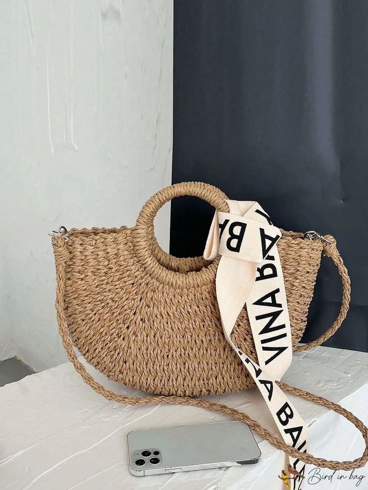 BirdinBag - Summer Beach Weaving Straw Bag - Ideal for Womens Beach Travel & Vacation Outfits Playa, Paper Plain, Paper Sizes Chart, Woven Beach Bags, Round Straw Bag, Fashion Student, Straw Beach Bag, Summer Handbags, Women Beach