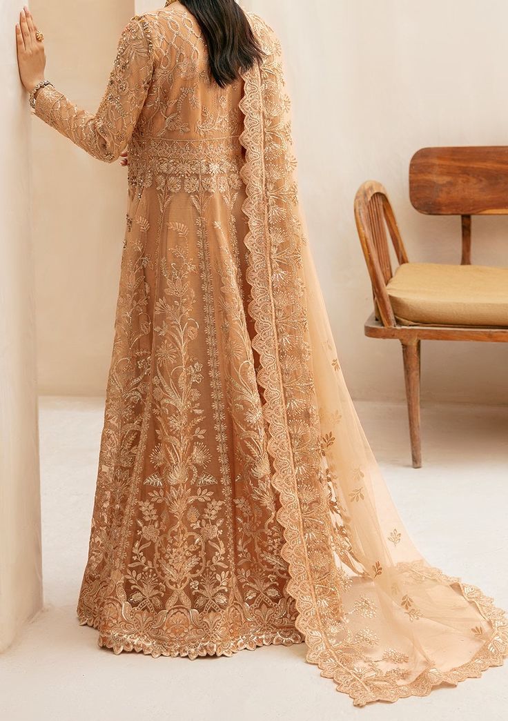 Introducing our Luxury Wedding Collection by Ramsha to make you look and feel your best These pieces will add a touch of class and elegance to your wardrobe. This collection is a beautiful collection of ensembles offering versatile compositions for the latest festive wardrobe requirements. Embroidered Handmade Front Body Embroidered Back Body With Sequence Embroidered Handmade Front And Back Kali With Sequence Embroidered Handmade Sleeve With Sequence Embroidered Dupatta With Sequence Raw Silk For Lining Raw Silk Trouser. Color: There might be slight color variation due to lighting and flashes during the photo shoot. The color may also vary because of different screen resolutions. Wash Care: Dry Clean Only. Semi-stitched Floor-length Embroidered Salwar Kameez, Semi-stitched Long Georgette Churidar, Unstitched Anarkali Set For Eid Reception, Floor-length Churidar With Resham Embroidery, Long Dupatta With Resham Embroidery For Reception, Semi-stitched Floor-length Churidar With Resham Embroidery, Semi-stitched Dabka Dupatta For Reception, Unstitched Wedding Anarkali Set For Eid, Semi-stitched Long Anarkali Set With Resham Embroidery