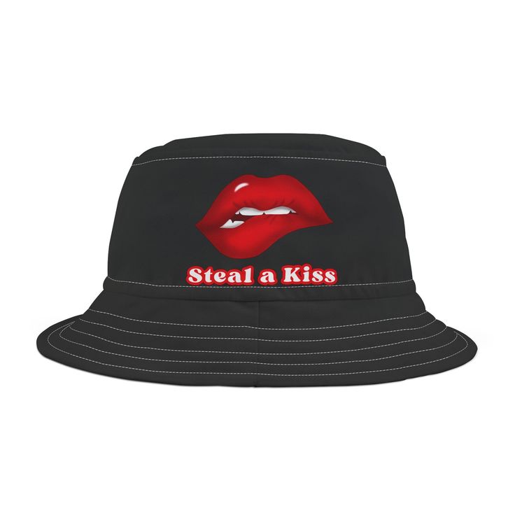 Sealed with a Kiss - Bucket Hat Size Options: Small | Large Product Dimensions: Crown Height: 3.35 inches Brim Width: 2.17 inches Head Circumference: Small: 21.02 inches Large: 24.72 inches Outer Brim Circumference: Small: 30.91 inches Large: 35.24 inches Unleash your playful spirit with our Sealed with a Kiss Bucket Hat! Originally designed for fishermen, this chic bucket hat has evolved into a fashion staple for trendsetters everywhere. Key Features: Material: 100% polyester for durability and Sealed With A Kiss, Modern Wardrobe, Bucket Hats, A Kiss, Hat Sizes, Sew-in Labels, Trend Setter, Wardrobe Staples, Halloween Shopping