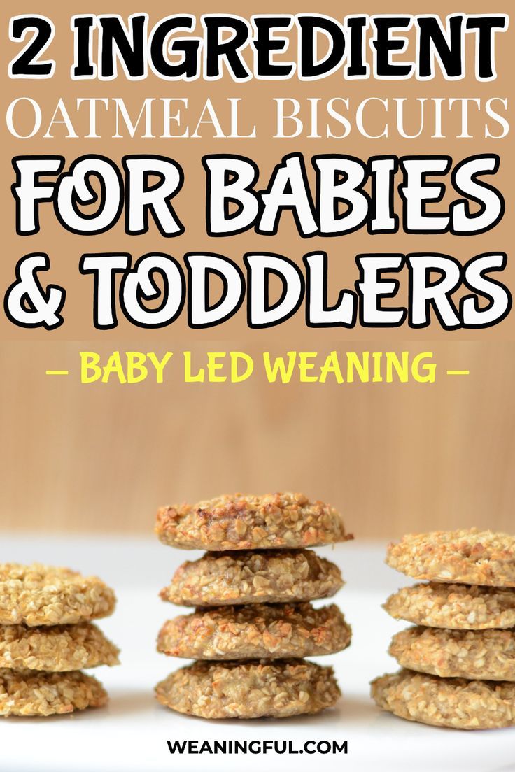 two ingredient oatmeal biscuits for babies and toddlers