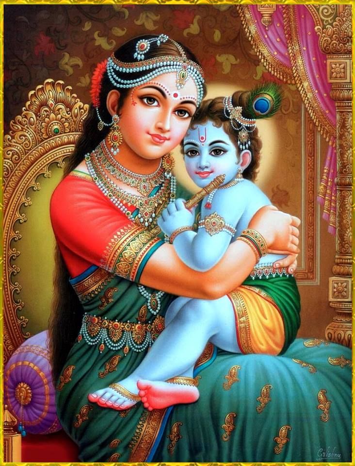 Yashodha and Krishna Lord Pictures, Krishna Sketch, Yashoda Krishna, Sree Krishna, Ganesha Photos, God Blessings, God Photos, Krishna Hindu, Bal Gopal