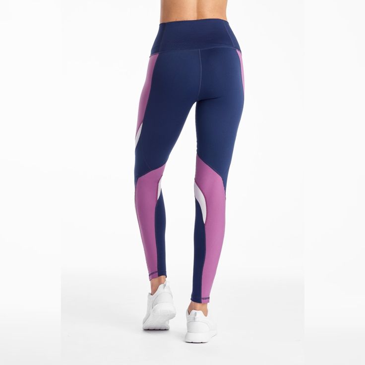 LEGGINGS by DYI CLOTHING These color-block leggings by DYI have contrasting panels wrapped around the leg to give it a unique color and a flattering look. It is made with a soft performance fabric, making it perfect for all activities by keeping you cool and dry with its quick drying and moisture-wicking features. You can pair these tights with their matching High Neck Elevate Racer Bras to complete the look! Performance Bionic fabric with the same fit as the DYI Signature Tight. Size Chart SIZE Street Leggings, Ankle Length Leggings, Color Block Leggings, Compression Fabric, Fabric Making, Performance Fabric, Keep Your Cool, Unique Colors, Heathers