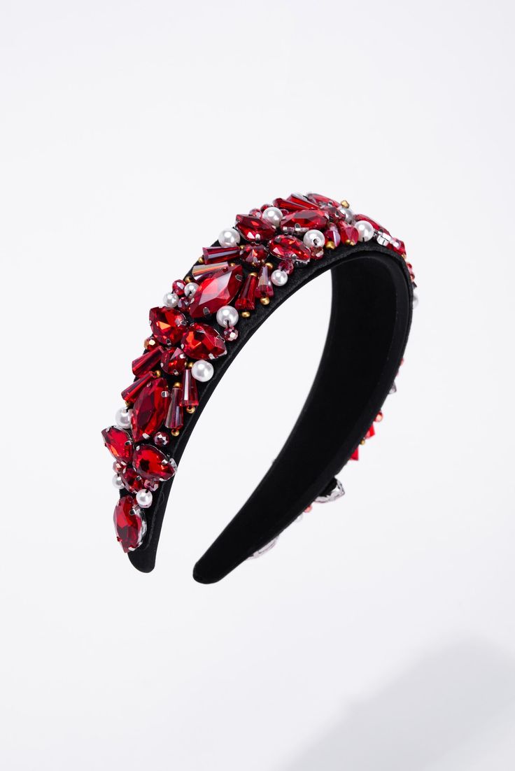 Enhance your hairdo with the Georgia Elegant Rhinestone Beaded Headband. Featuring intricate rhinestone detailing, this headband adds a touch of elegance and sparkle to any outfit. Crafted with high-quality materials, it provides a comfortable fit and is perfect for special occasions or everyday wear. SizeH: 6"W: 1.5 QualityMade with quality Materials for endurance. ImportedHDG1334 Bedazzled Headband, Christmas Headband Diy, Headband Diy, Embellished Headbands, Christmas Headband, Beaded Headband, Rhinestone Headband, Diy Headband, Rhinestone Bead