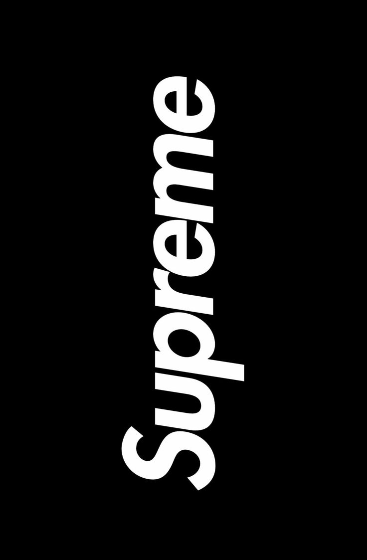 the supreme logo is shown on a black background with white letters that spell out supreme