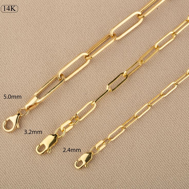 PLEASE READ FULL DESCRIPTION & SHOP POLICIES 14K Gold Paperclip Bracelet / Gold Paper Clip Chain Bracelet / Gold Layering Chain Bracelet / 14k Gold Chain Bracelet / Chain Link Bracelet ★★ Description ★★ Experience the modern elegance of our 14K Gold Paperclip Bracelet, a chic and versatile piece perfect for any occasion. Meticulously handcrafted from real 14K solid gold, this bracelet offers a sleek and contemporary look. Available exclusively in gold, it features a semi-hollow paperclip chain t Paperclip Bracelet, Gold Chain Bracelet, Bracelet Chain, Gold Paper, Gold Bracelet Chain, Fancy Jewelry, Bracelet Gold, Modern Elegance, Chain Link Bracelet