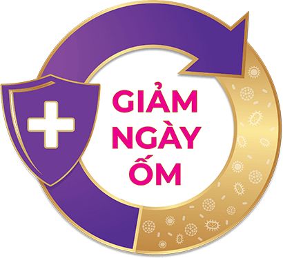 the logo for gam ngay om with an arrow pointing up to it's center