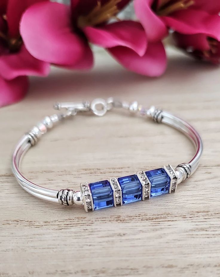 Sapphire Birthstone Bracelet September Birthstone Jewelry for - Etsy Mothers Birthstone Bracelet, Blue Gemstone Bracelet, Jewelry For Mom, Sapphire Birthstone, September Birthday, September Birthstone Jewelry, Birthstone Bracelet, Sapphire Bracelet, Birthstone Gifts