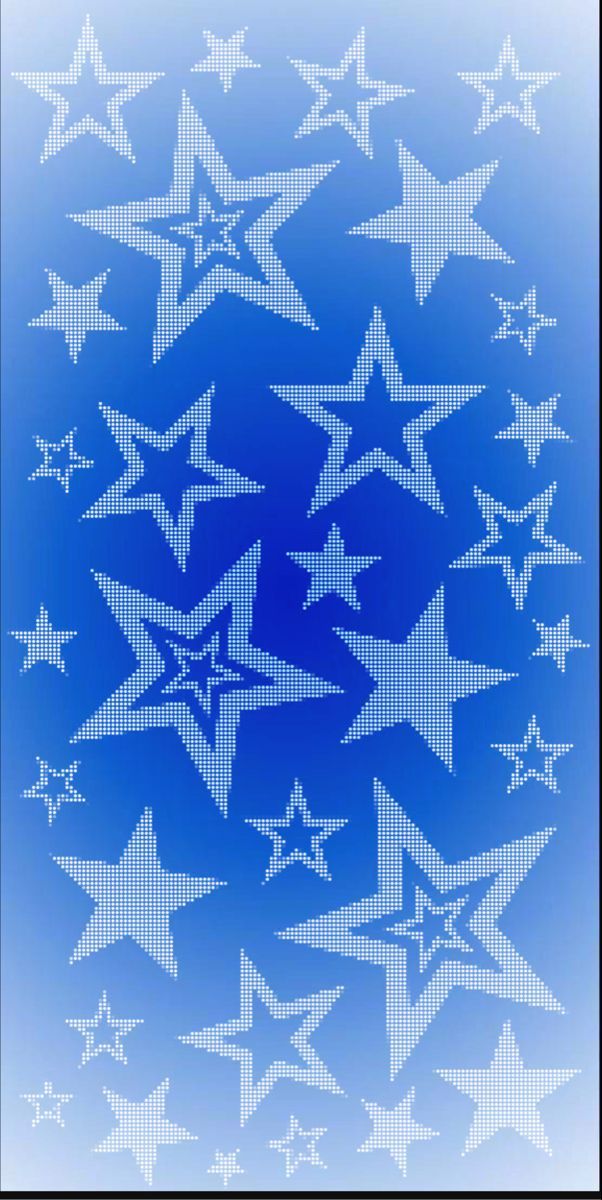 an abstract blue and white background with stars