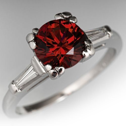 Fine Jewelry Garnet Rings With Brilliant Cut, Garnet Rings With Brilliant Cut Fine Jewelry, Garnet Rings With Brilliant Cut In Fine Jewelry Style, Elegant Garnet Ring With Prong Setting, Garnet Rings In Brilliant Cut Fine Jewelry, Elegant Garnet Round Cut Rings, Elegant Garnet Ring With Center Stone, Classic Red Sapphire Ring With Brilliant Cut, Elegant Round Cut Garnet Jewelry