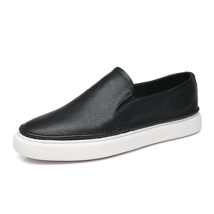 Category:Loafers  Slip-Ons,Sneakers; Upper Materials:Leather; Season:Summer,Spring; Gender:Men's; Toe Shape:Round Toe; Style:Casual,Sporty; Outsole Materials:Rubber; Occasion:Outdoor,Daily; Closure Type:Slip-on; Pattern:Solid Colored; Listing Date:01/04/2024; 2024 Trends:Skate Shoes; Size chart date source:Provided by Supplier. Mens Slip Ons, Loafers Online, Sporty Casual, 2024 Trends, Casual Sporty, Spring 2024, Skate Shoes, Leather Slip Ons, Slip On Sneakers