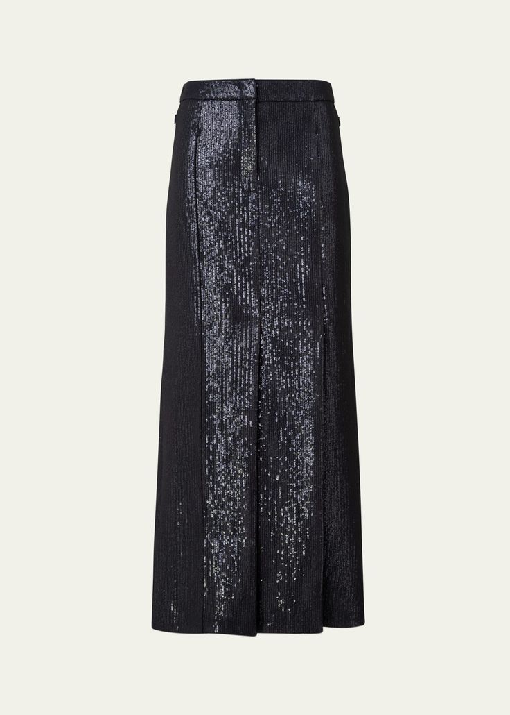 Find AKRIS Silk Chiffon Sequin Maxi Skirt on Editorialist. Akris maxi skirt in a silk chiffon finish covered in sequins Button/zip fly; belt loops Side zip pockets Front slits Full length Aline silhouette Polyester/elastane/wool Lining: Viscose/elastane Made in Switzerland Formal Long Sequined Skirt, Elegant Sequin Skirt For Gala, Elegant Gala Skirt With Sequins, Glamorous Sequined Maxi Skirt For Party Season, Glamorous Long Sequin Skirt, Glamorous Sequined Maxi Skirt, Elegant Sequined Maxi Skirt For Evening, Elegant Sequined Maxi Skirt For Party Season, Elegant Sequin Skirt For Party Season