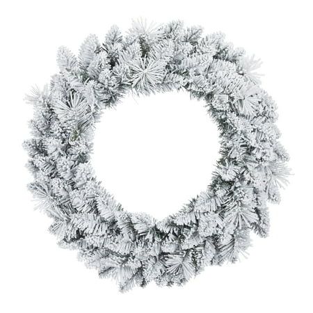 a wreath made out of snow on a white background