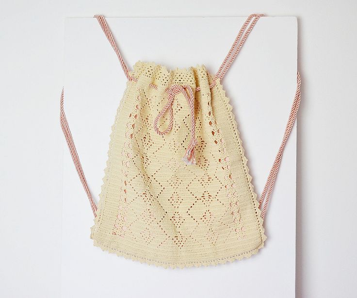 vintage beige crochet handmade backpack Beige Crochet Backpack For Travel, Beige Crochet Backpack For Everyday Use, Everyday Beige Crochet Backpack, Handmade Vintage Backpack, Handmade Vintage Crochet Travel Bag, Vintage Handmade Crochet Travel Bag, Vintage Natural Crochet Bag, Vintage Handmade Cream Crochet Bag, Vintage Cream Handmade Crochet Bag