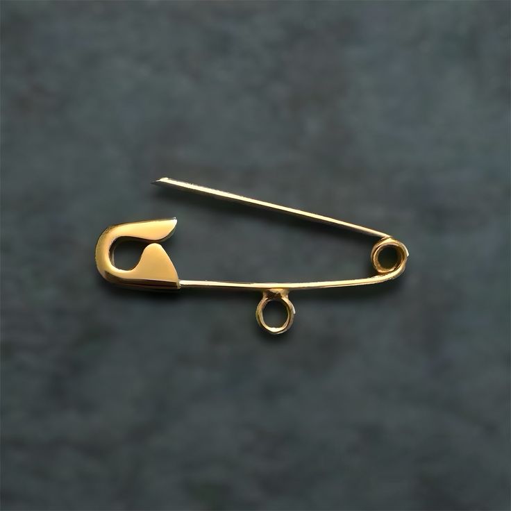 This is one piece of of 1 Inch Gold Safety Pin Brooch Charm Holder which is  2.5 cm(1'') long and the weight is about 0.7 gr. I hallmark all the items.Here is some details of the item: Gold-Glossy finish-Hand made-Hallmarked. The Safety Pin is shipped in a really nice gift box. Here is some general information about gold carat: There are several carats available for gold. The carat is the gold content of the metal. The carat measures the proportion of pure gold mixed with other metal alloy to ma Wedding Brooches, Safety Pin Brooch, Charm Holder, Wedding Brooch, Pure Gold, Safety Pin, Teen Fashion Outfits, Pin Brooch, Hallmark