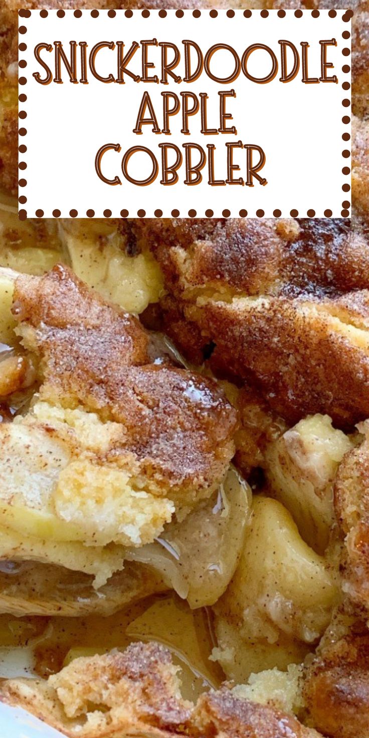 Apple cobbler with a snickerdoodle cookie topping. Betty Crocker Snickerdoodle Apple Crisp, Snickerdoodle Cobbler Krusteaz, Cinnamon Cobbler Recipes, Snickerdoodle Apple Cobbler Betty Crocker, Snickerdoodle Cookie Mix Apple Cobbler, Holiday Apple Desserts, Apple Cobbler Cupcakes, Cobbler Recipes Apple, Snickerdoodle Cobbler Easy