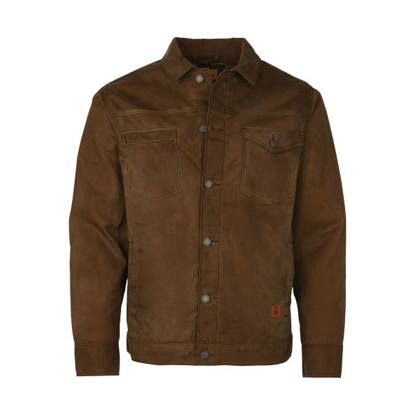 The Redhead� Ranch Fleece-Lined Waxed-Cotton Jacket for Men delivers a handsome, hardworking look and the kind of warmth needed to face chilly days in the outdoors. The exterior is made of genuine 100% cotton waxed canvas to bead and shed water, which is sure to keep you dry in light rains. Inside, the breathable 100% polyester fleece lining generates ample warmth. The collar and button front give this men's jacket from RedHead a neat and tidy look. It features 2 chest pockets and 2 hand pockets to secure smaller, everyday essentials. Imported.  Shell: 100% cotton canvas;   Lining: 100% polyester lining;   Genuine waxed canvas sheds water to keep you dry;   Soft, warmth-trapping fleece lining;   Multiple pockets; Rugged Long Sleeve Sport Coat For Outdoor, Waxed Finish Long Sleeve Utility Jacket For Outdoor, Rugged Long Sleeve Outerwear With Button Closure, Rugged Cotton Outerwear With Snap Buttons, Rugged Long Sleeve Utility Jacket For Hunting, Rugged Long Sleeve Utility Jacket For Outdoor Work, Rugged Utility Jacket With Snap Buttons For Fall, Rugged Outdoor Outerwear With Buttons, Rugged Winter Button-up Outerwear