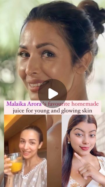 ANUPRIYA | Beauty Content Creator on Instagram: "Malaika Arora’s favourite home made juice / drink for clear , young and glowing skin.

Ingredients :

🎀 Amla
🎀 Pepper Corn
🎀 Turmeric 
🎀 Ginger 
🎀 1 glass water

Blend everything together and then strain it and drink . 
Do you guys more of such reels?

#malaika #malaikaarora #detoxdrink #detoxjuice #clearskin
#bridal #bridalskincare #bridaltips#glowingskin #brideessentials #healthyskin #homeremedies #naturalskincare #prebridal #bridetobe2024 #glowingskintips #naturalremedy #juiceforlife
#glowingskinnaturally #diyskincare #indianskincare #skincarereels #skincare #skincaretips ##bollywoodcelebrities #youngskin #beautytips
#beautyreels #glowyskincare 

Malaika arora ‘s  favourite juice for young  and glowing skin, skincare, skincare tips, Juices For Skin Glow, Juice To Clear Skin, Healthy Drinks For Clear Skin, Skin Glowing Drinks, Drinks For Clear Skin, Drinks For Glowing Skin, Glowing Skin Drink, Home Made Juice, Glowing Skin Home Remedies