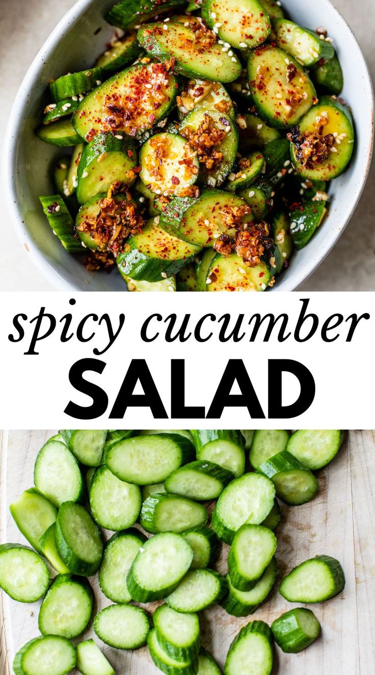 this spicy cucumber salad is the perfect side dish for any meal