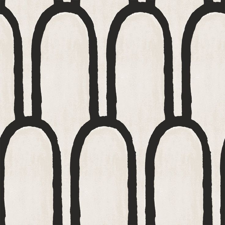 an abstract black and white wallpaper design with oval links on it's sides