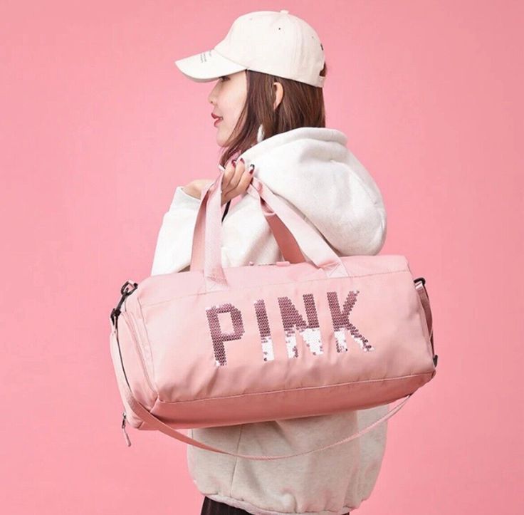 Pink Duffel Bag  | eBay Light Pink Duffle Bag, Trendy Gym Bag For Travel, Large Capacity Backpack For Weekend Trips, Large Capacity Shoulder Bag Backpack For Weekend Trips, Large Capacity Shoulder Backpack For Weekend Trips, Large Capacity Shoulder Gym Bag For Weekend Trips, Pink Satchel Weekender Bag For Travel, Pink Travel Bag With Luggage Sleeve For Weekend Trips, Pink Duffle Bag With Luggage Sleeve For Weekend Trips