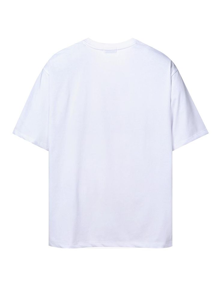 This is a comfortable and modern t-shirt that is made out of high quality cotton and polyester blend fabric. With design detail of minimal oversized silhouette and cool touch of the fabric suitable to wear for summer, it gives a trendy and refined look.- Oversized silhouette- Ribbed round neckline- Cool touch of fabric with high air permeability Urban Style Solid Color Summer Top, Urban Solid Color Summer Tops, Summer Solid Color T-shirt With Text Print, Solid Color Summer T-shirt With Text Print, Urban Summer Tops, Solid Color Text Print T-shirt For Summer, Solid Summer T-shirt With Text Print, Simple Relaxed Fit T-shirt With Graphic Print, Oversized Simple Cotton T-shirt