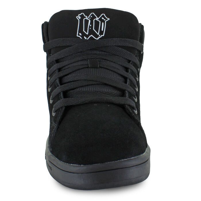 The World Industries Havoc is crafted with a durable leather upper with upper perforations that enhance breathability to keep your feet feeling fresh. Pairing well with jeans and athletic attire, this hi-top sneaker features World Industries branding and bold designs for added style. The lace-up front closure combined with a thick padded tongue and collar keeps your feet locked in place and ready for the halfpipe. A cushioned insole provides all-day comfort for everyday wear as well as skateboarding performance while the durable rubber outsole ensures superior traction on and off the board. performance skate hi-top design durable suede and manmade upper upper perforations enhance breathability World Industries branding and bold design for added style lace-up front closure for a secure fit Custom Lace-up Synthetic Sneakers For Streetwear, Sporty Mid-top Skate Shoes With Laces, Elastic Lace-up Skate Shoes For Skateboarding, Leather High-top Skate Shoes For Sports, Casual Lace-up Basketball Shoes With Perforations, Leather Lace-up Skateboarding Sneakers, Urban Leather Lace-up Skate Shoes, Streetwear Basketball Shoes With Perforated Toe Box, Casual Leather Basketball Shoes For Streetwear