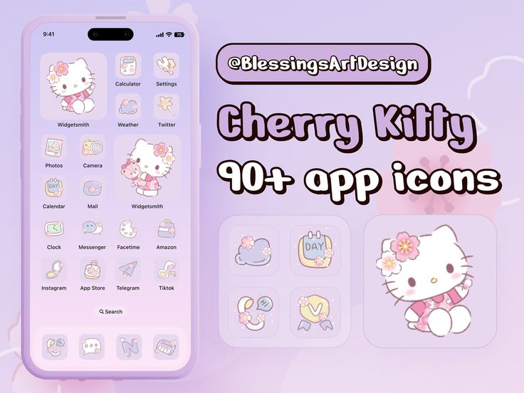 the hello kitty theme is displayed in this screenshoter's phone screen shot