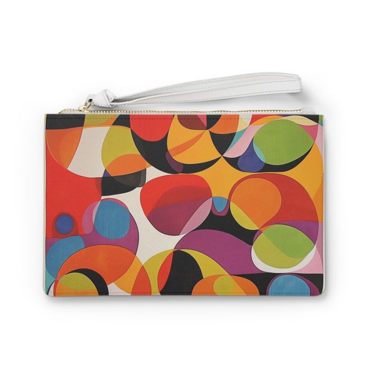 Designed with a loop handle to quickly free your hands, this custom clutch bag is made for the fashionista on the go. It can hold everyday essentials such as a phone, wallet, and keys. It features a zip fastening and a fully lined internal pocket. It is made of vegan leather in the Saffiano pattern finish that was invented by Prada.\n.: Material: 100% PU faux leather \n.: One size: 9.5" x 6.6" (24 x 17 cm)\n.: Wrist strap\n.: Saffiano pattern finish\n.: Two compartments - small pocket inside\n.: Black lining\n.: Assembled in the USA from globally sourced parts Modern Rectangular Pouch For On-the-go, Modern Clutch Pouch For Mobile Phone, Trendy Clutch Wallet For Daily Use, Modern Mobile Phone Clutch Pouch, Trendy Handheld Wallets With Removable Pouch, Trendy Handheld Wallet With Removable Pouch, Trendy Rectangular Clutch With Removable Pouch, Trendy Handheld Clutch For Daily Use, Modern Handheld Clutch