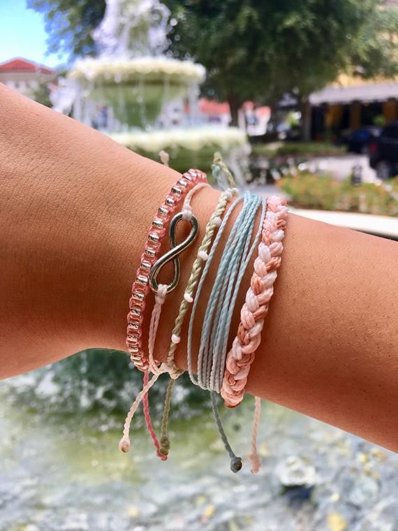 SPRINGTIME Multi-Strand Bracelet or Anklet Stack 5 set // | Etsy Anklet Stack, Bracelets Preppy, Beachy Bracelets, Cute Friendship Bracelets, Preppy Bracelets, Beachy Jewelry, Preppy Jewelry, Diy Bracelet Designs, Beach Bracelets