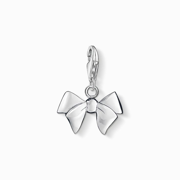 Bow charm in silver Charms Packaging, Thomas Sabo Charm Bracelet, Thomas Sabo Bracelet, Thomas Sabo Charms, Jewellery Packaging, Bow Charm, Necklaces And Bracelets, Silver Bow, Fine Jewelry Bracelets