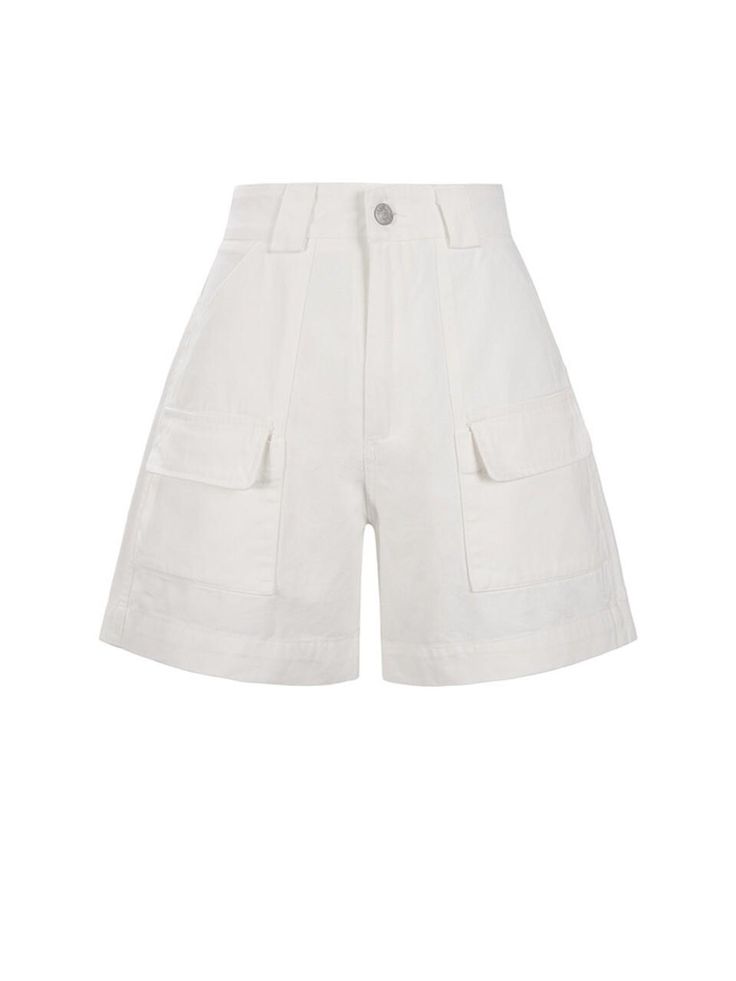 Composition : Cotton 100%Color : whiteCountry of Origin : Republic of Korea Summer Bermuda Shorts With Multiple Pockets, Relaxed Fit White Bottoms With Built-in Shorts, High Waist Shorts With Patch Pockets For Summer, High-waisted Shorts With Multiple Pockets For Summer, White Cotton Bottoms With Cargo Pockets, White High-waisted Bottoms With Cargo Pockets, White High Waist Bottoms With Cargo Pockets, High Waist White Bottoms With Cargo Pockets, White High-waisted Shorts With Side Pockets