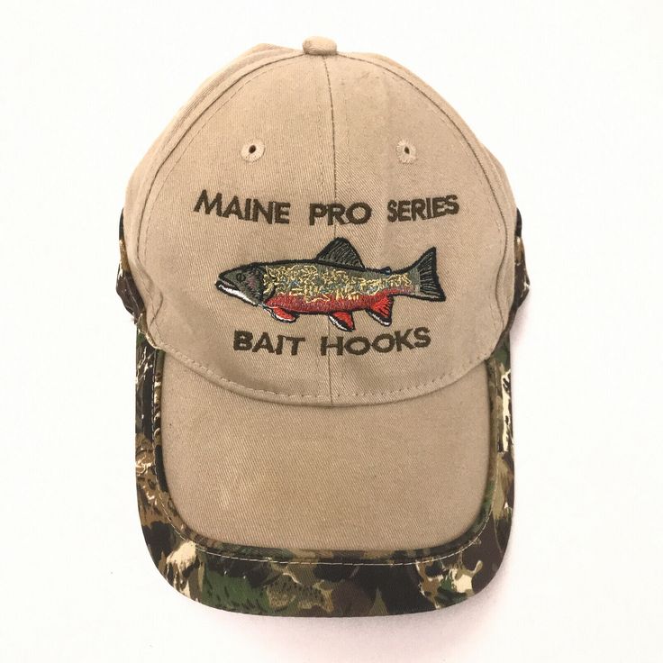 Thanks for looking at our item! Please message us with any questions or if we've made an error and we'll be happy to help. Khaki Fishing Cap, Khaki Cap For Fishing, Brown Fishing Cap, Fish Hat, Rainbow Fish, Hat Cap, Be Happy, Trucker Hat, Maine