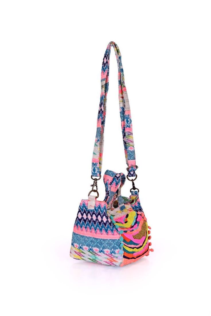 Embellished Mini Tote Long adjustable straps Magnetic button closure Lined inside Fabric: 60% cotton 40% polyester Size: 11.5" X 6" X 6" Free Spirited Woman, Beautiful Inside And Out, Must Have Items, New Launch, Mini Tote, Clothing Labels, Daily Outfits, Simple Outfits, Boho Outfits