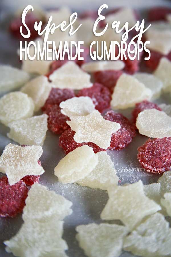 homemade gumdrops with text overlay that says super easy homemade gumdrops