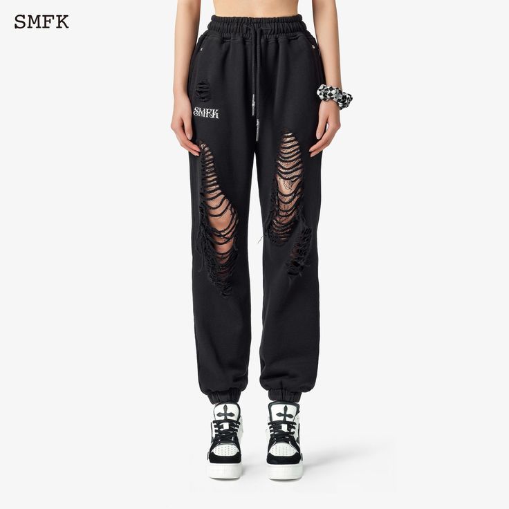 SMFK Dark Dance Jogging Pants Size Chart ( in CM ) Waist Hip Length 0 60 108 101.5 1 64 112 103 2 68 116 104.5 Material: Cotton. Hip Hop Style Stretch Bottoms For Streetwear, Ripped High Waist Pants For Streetwear, Hip Hop Stretch Bottoms For Streetwear, High Waist Ripped Pants For Streetwear, Stretch Pants For Streetwear, Stretch Trousers For Streetwear, Stretch Punk Pants For Streetwear, Stretch Edgy Pants For Streetwear, Spring Hip Hop Stretch Joggers