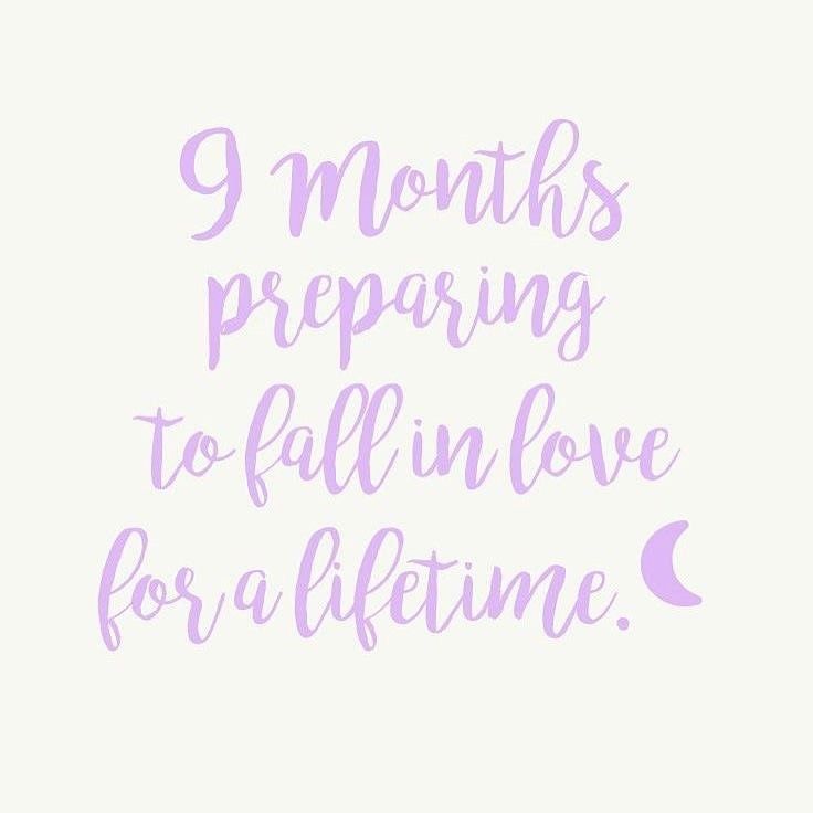 a quote that says, 9 months preparing to fall in love for a valentine's day