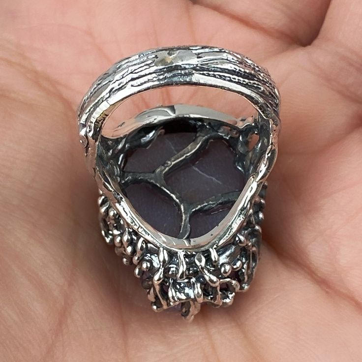 Druzy amethyst ring silver 925 Purple stone ring Raw crystal ring, Amethyst gemstone ring for women, tree branch ring silver made in Armenia 【FULL DETAILS】 ► Gemstone: natural amethyst ► RING SIZE: all size available ► RING WEIGHT: 19.7 gr (0.043 lb) ► Parameters: 28 mm * 20 mm (1.102 *0.787 in) All our jewelry is crafted with great attention to detail! We strive to provide you the best quality, modern design, and perfect look!! All our jewelry is made of high-quality sterling silver and is stam Silver Amethyst Open Ring With Stone Setting, Silver Open Ring Amethyst With Stone Setting, Silver Amethyst Crystal Ring With Stone Setting, Silver Crystal Ring With Amethyst Stone Setting, Unique Silver Amethyst Crystal Ring, Unique Silver Amethyst Ring With Natural Stones, Unique Amethyst Rings With Stones, Unique Silver Amethyst Ring With Large Stone, Nature-inspired Silver Crystal Ring With Gemstone