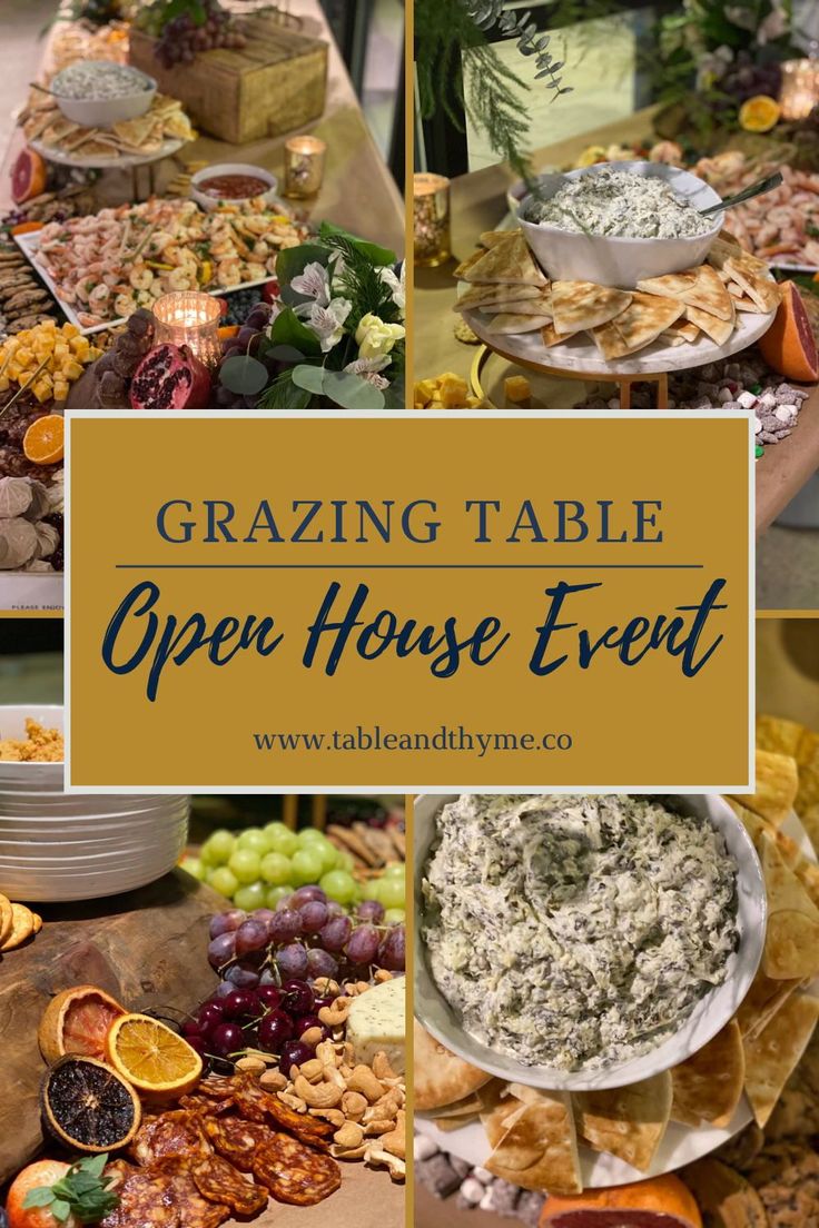 an open house event with lots of food