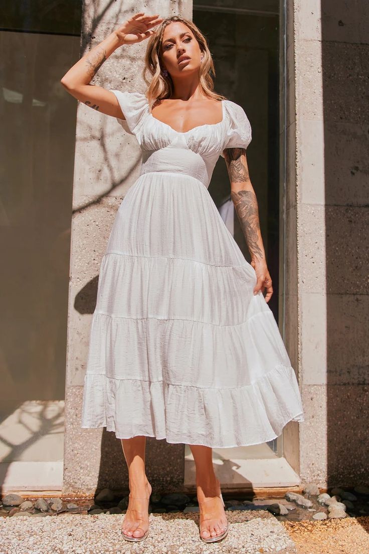 Sweetest Tea Maxi Dress - White Red Dress Day, Casual Playsuit, True Freedom, Maxi Dress White, Jumpsuit Dressy, White Maxi Dress, Strapless Tops, White Maxi, Dressy Tops