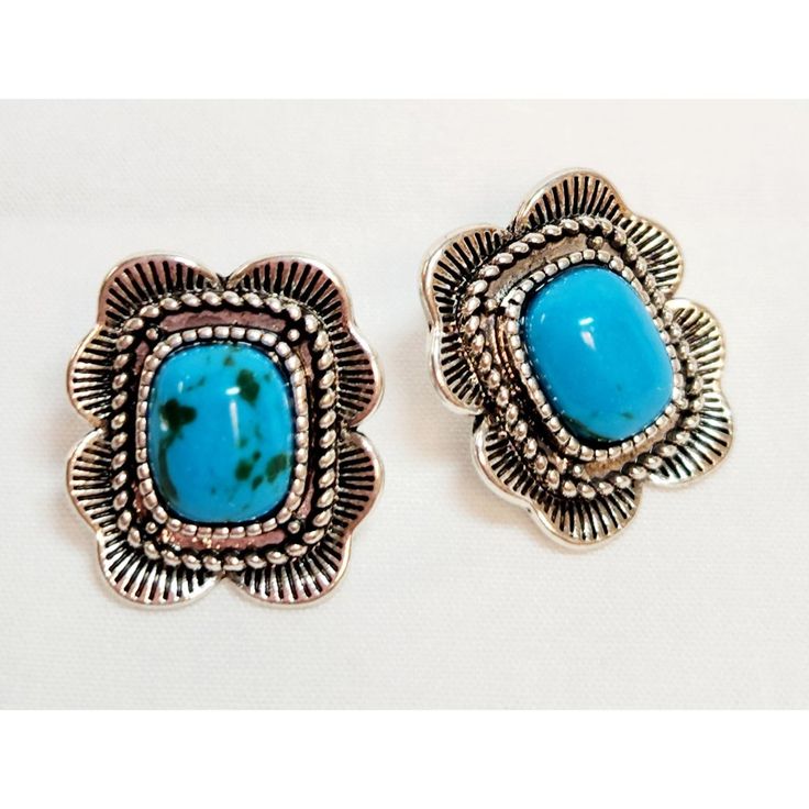 Southwestern Style Turquoise Blue Cabochon Post Back Earrings Silver Tone Nwot. Please Feel Free To Ask Questions. Jw21-Mes 23j Nickel Free Blue Southwestern Jewelry, Bohemian Turquoise Concho Earrings, Western Turquoise Nickel-free Earrings, Turquoise Nickel-free Western Earrings, Western Style Turquoise Nickel-free Earrings, Western Style Nickel-free Turquoise Earrings, Nickel-free Blue Southwestern Earrings, Blue Bohemian Concho Jewelry, Blue Southwestern Jewelry With Concho