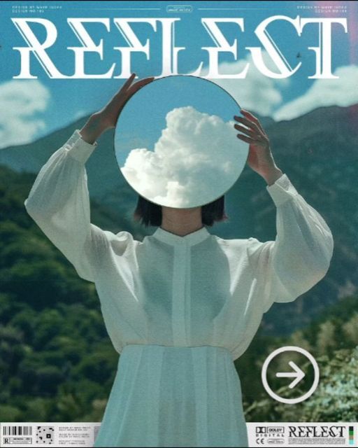 the cover of reflect magazine features a woman with clouds in her head