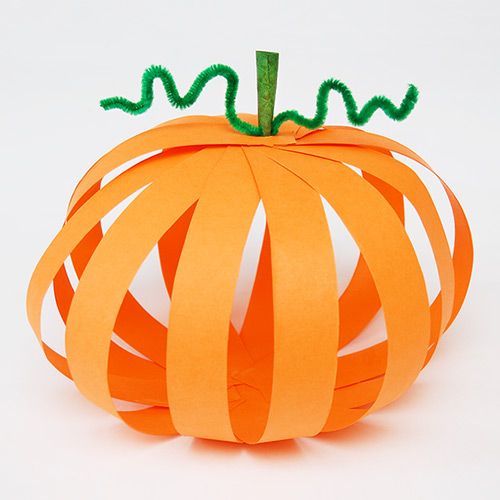 Paper Pumpkin Craft, Fall Paper Crafts, Pumpkin Craft, Construction Paper Crafts, Halloween Paper Crafts, October Crafts, Fun Fall Crafts, Daycare Crafts, Fall Crafts For Kids