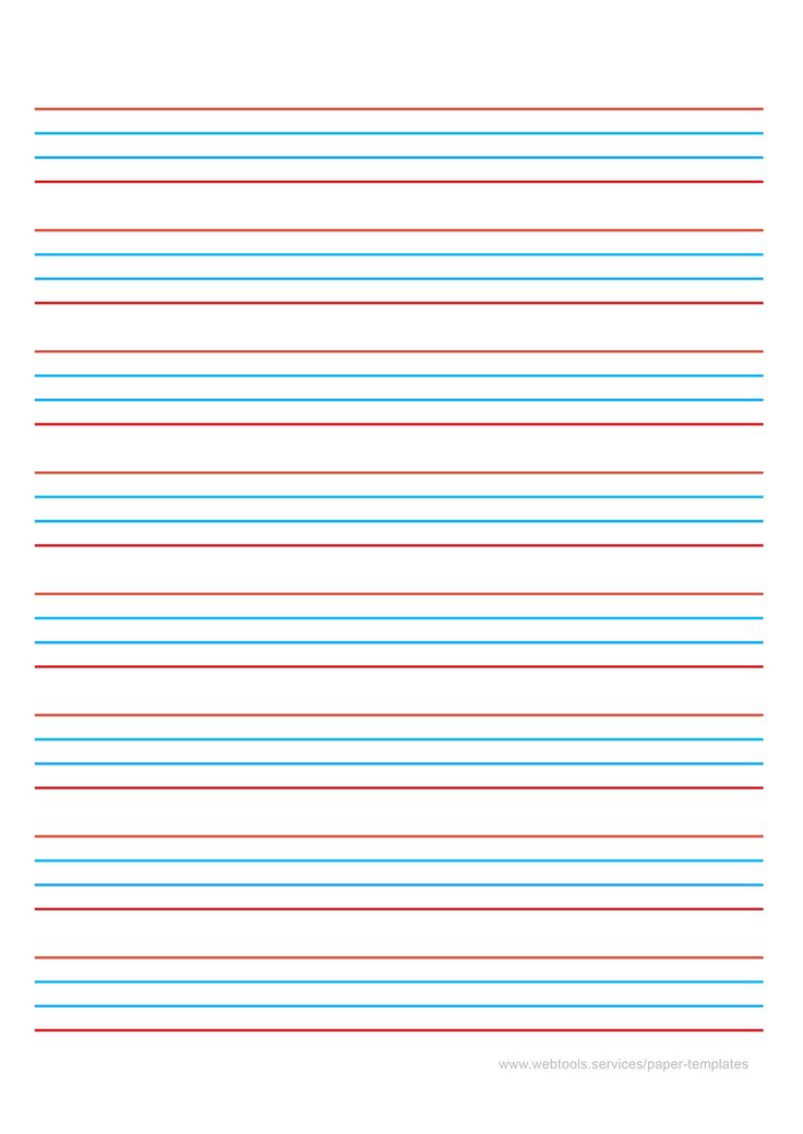 lined paper with red and blue lines on the bottom, in two different directions to make it easier for writing