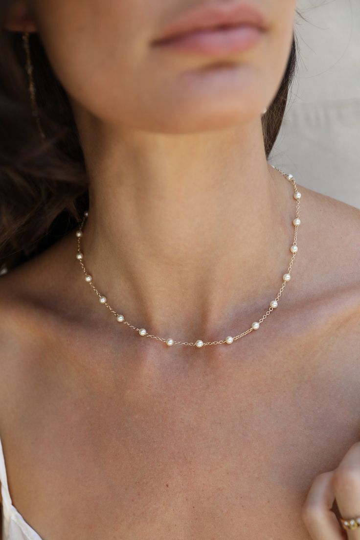 "This beautiful pearl Beaded Chain layered necklace is chic and effortless. Layer this necklace with the same style chain or with any other gold filled or silver necklaces. We love this necklace because it will go with your everyday and every-night wear! Its casual yet stunning. ✤ Available in 14k Gold Filled or Sterling Silver ✤ 4 mm Swarovski pearl ✤ Hand wire with gold filled or sterling silver ✤ Tarnish resistant ✤ Safe for sensitive skin ✤ Available sizes * Please choose in drop down box * Silver Necklace Stack Dainty, Delicate Everyday Beaded Necklace With Pearl Chain, Chic Pearl Necklace With Beaded Chain, Minimalist Pearl Chain Beaded Necklace For Wedding, Dainty Pearl Necklace With Beaded Chain, Dainty Pearl Chain Beaded Necklace For Weddings, 14k Gold Filled Pearl Chain Necklace For Wedding, Wedding 14k Gold Filled Necklaces With Pearl Chain, Wedding Necklace With Pearl Chain In 14k Gold